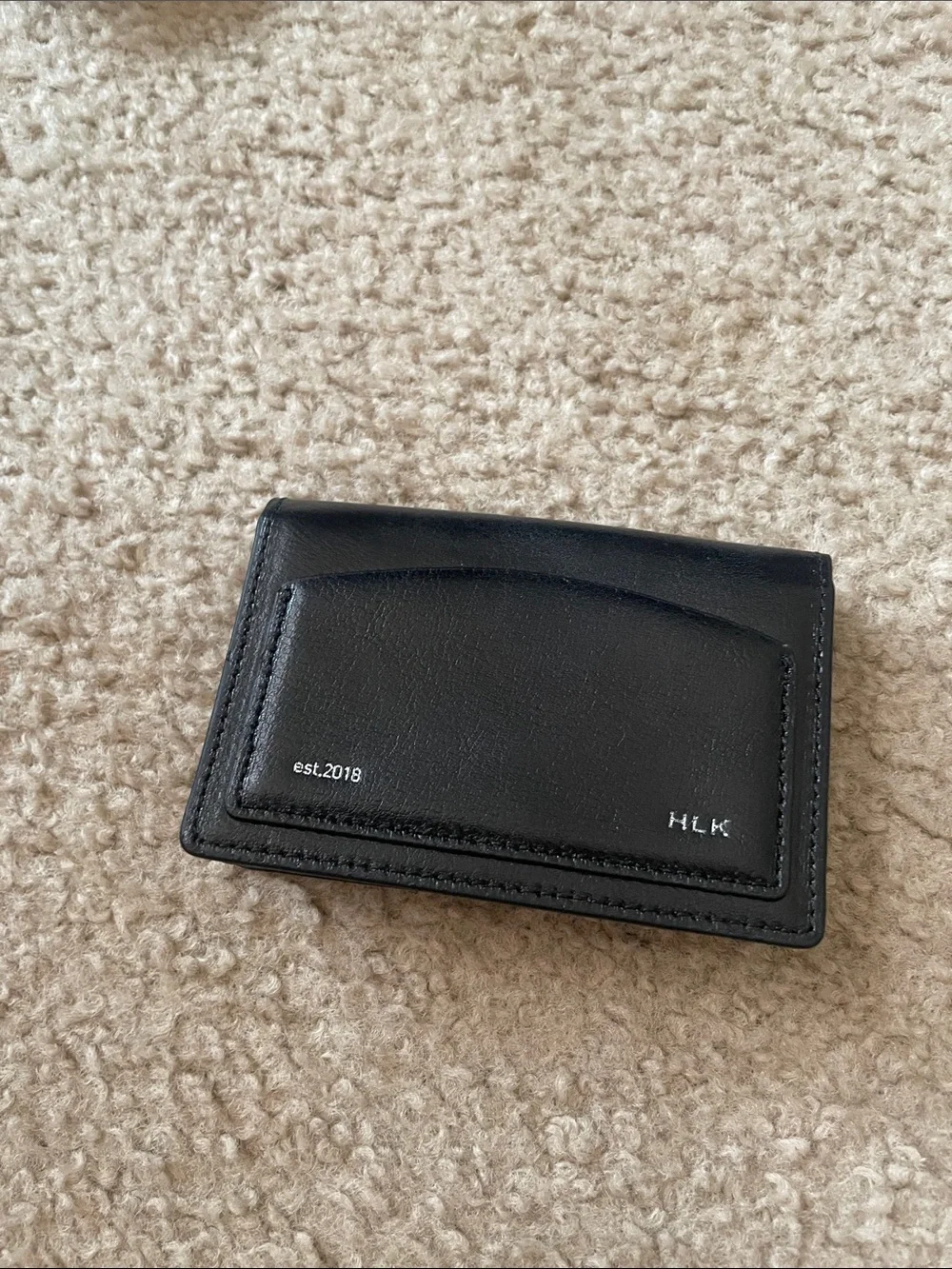 Black Cactus Leather Card Holder Wallet